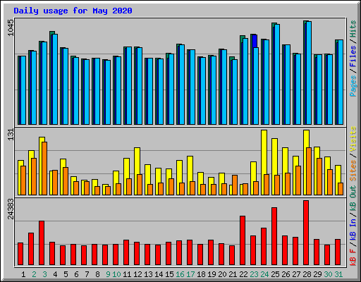Daily usage for May 2020