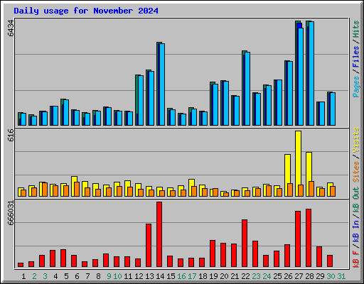 Daily usage for November 2024