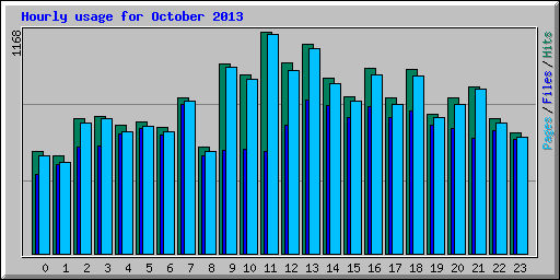 Hourly usage for October 2013