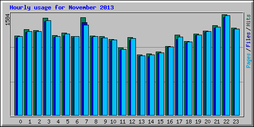 Hourly usage for November 2013