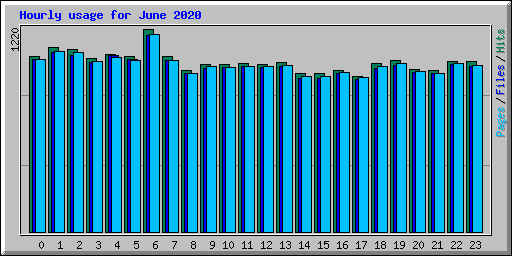 Hourly usage for June 2020