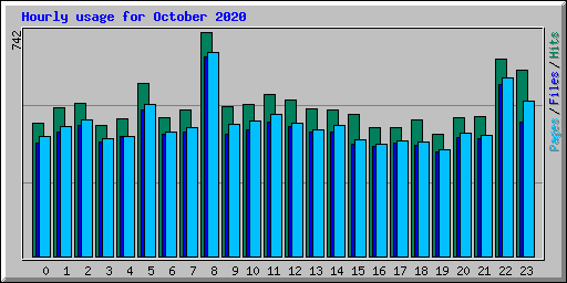 Hourly usage for October 2020