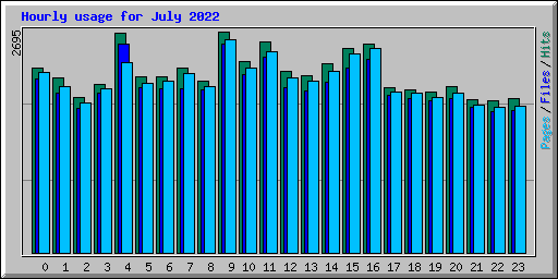 Hourly usage for July 2022