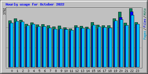 Hourly usage for October 2022