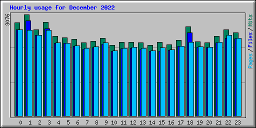 Hourly usage for December 2022