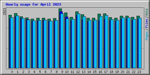Hourly usage for April 2023