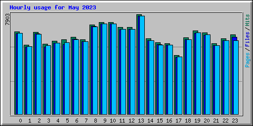 Hourly usage for May 2023