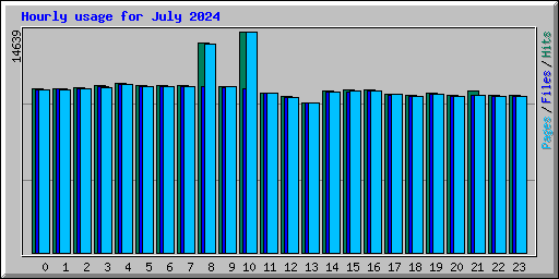 Hourly usage for July 2024