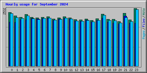 Hourly usage for September 2024