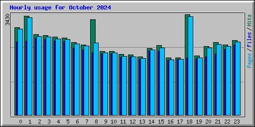 Hourly usage for October 2024