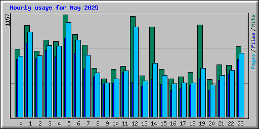 Hourly usage for May 2025