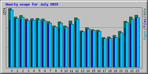 Hourly usage for July 2025